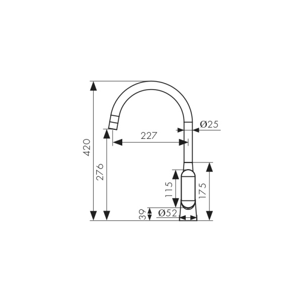33244 Смеситель KAISER Arena для кухни 